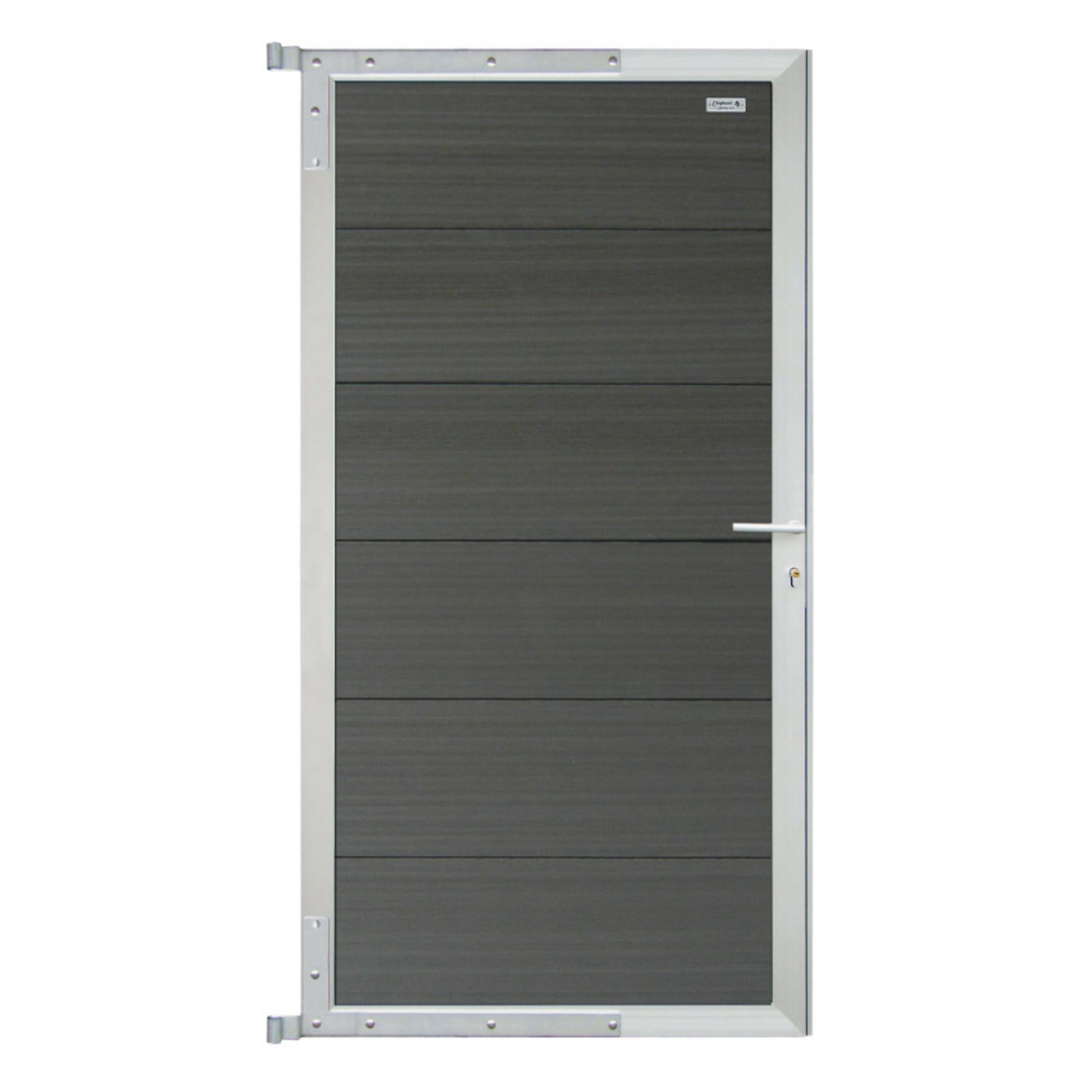 Elephant Tuindeur Forte Composiet Antraciet met Alu-kleurig Frame 90x180cm